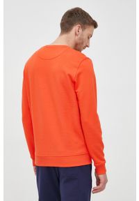 Lyle & Scott bluza bawełniana męska kolor pomarańczowy gładka. Okazja: na co dzień. Kolor: pomarańczowy. Materiał: bawełna. Wzór: gładki. Styl: casual
