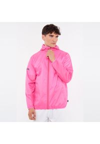 LEGEA - Kurtka przeciwdeszczowa męska ATACAMA przeciwwiatrowa. Kolor: różowy. Materiał: poliester. Sezon: zima. Sport: bieganie, fitness #1