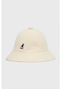 Kangol kapelusz wełniany kolor beżowy. Kolor: beżowy. Materiał: wełna #1
