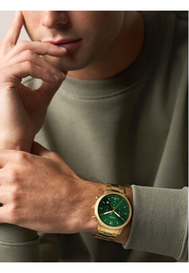 Fossil Zegarek Neutra FS6164 Złoty. Kolor: złoty