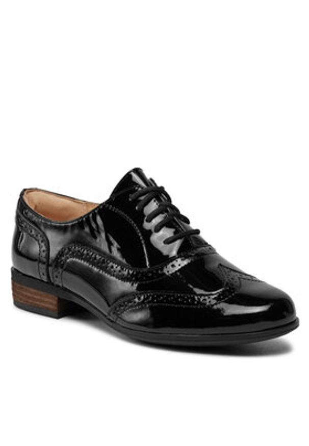 Clarks Oxfordy Hamble Oak 203506494 Czarny. Kolor: czarny. Materiał: lakier, skóra