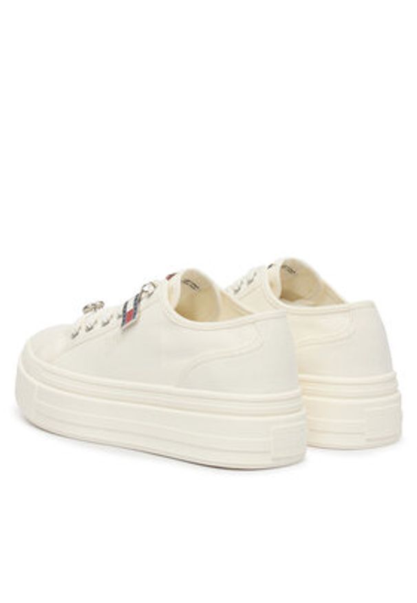 Tommy Jeans Sneakersy Tjw Flatform Sneaker Charms EN0EN02959 Biały. Kolor: biały. Materiał: materiał
