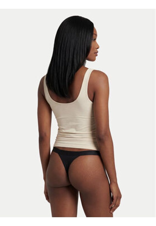 Hugo - HUGO Top 50557181 Beżowy Regular Fit. Kolor: beżowy. Materiał: syntetyk