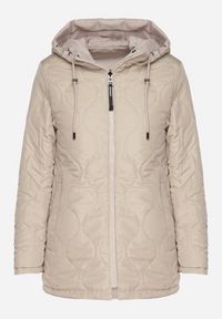 Born2be - Beżowa Kurtka Parka Dwustronna Korilea. Okazja: na co dzień. Kolor: beżowy. Wzór: gładki. Styl: klasyczny, casual, elegancki #6