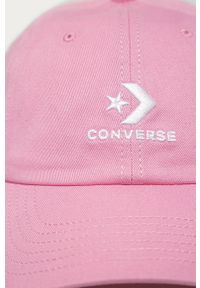Converse - Czapka. Kolor: różowy. Materiał: tkanina, bawełna. Wzór: aplikacja #2