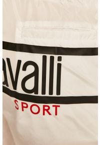 ROBERTO CAVALLI SPORT - Roberto Cavalli Sport - Szorty kąpielowe. Kolor: biały. Materiał: tkanina. Wzór: nadruk #4