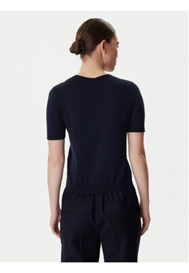 Weekend Max Mara T-Shirt Gabarra 2615361081 Granatowy Slim Fit. Kolor: niebieski. Materiał: bawełna