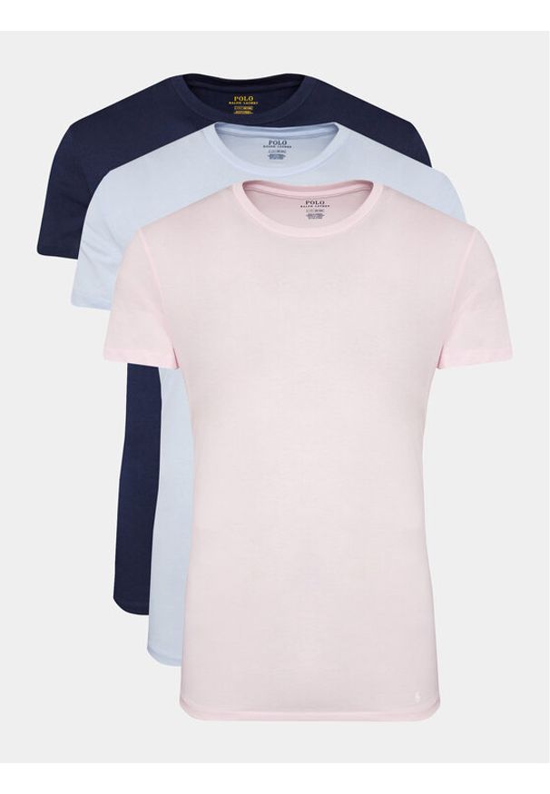 Polo Ralph Lauren Komplet 3 t-shirtów 714830304026 Kolorowy Regular Fit. Typ kołnierza: polo. Materiał: bawełna. Wzór: kolorowy