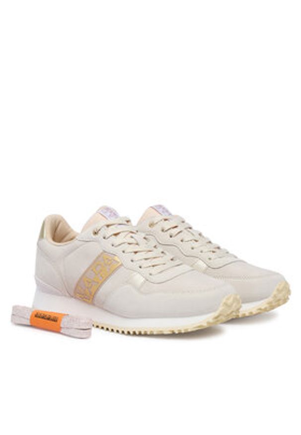 Napapijri Sneakersy NP0A8BJD Beżowy. Kolor: beżowy. Materiał: skóra