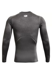 Koszulka męska treningowa szara Under Armour HeatGear Armour LongSleeve. Kolor: szary. Materiał: elastan, tkanina, poliester, materiał. Długość rękawa: długi rękaw. Długość: długie. Sport: fitness #5