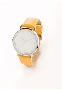 Zegarek na rękę bonprix żółty szafranowy - srebrny kolor. Kolor: żółty #2