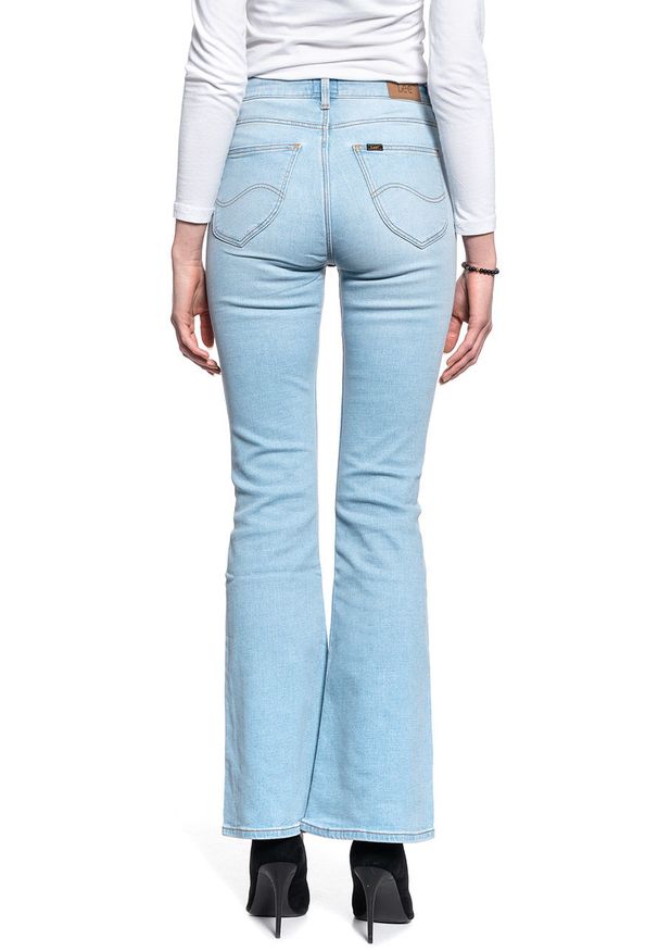 Lee - LEE BREESE DAMSKIE SPODNIE JEANSOWE BLEACHED AZUR L32YPQXL 112107754