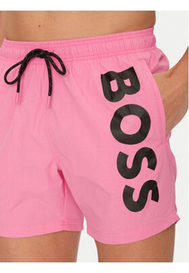 BOSS Szorty kąpielowe Octopus 50514502 Różowy Regular Fit. Kolor: różowy. Materiał: syntetyk