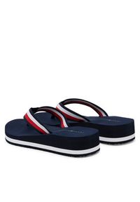 TOMMY HILFIGER - Tommy Hilfiger Japonki Th Corp Mid Wedge Beach Sandal FW0FW08517 Granatowy. Kolor: niebieski. Materiał: materiał #4
