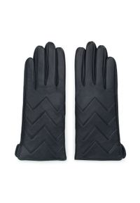 Wittchen - Damskie rękawiczki skórzane pikowane w zygzaki czarne. Kolor: czarny. Materiał: skóra. Wzór: aplikacja. Sezon: jesień, zima. Styl: elegancki #5