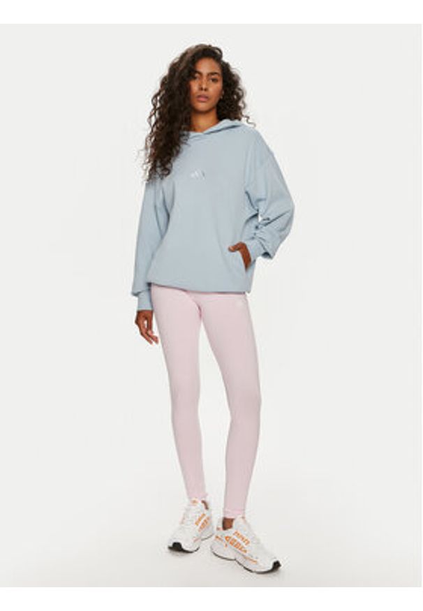 Adidas - adidas Bluza ALL SZN French Terry IY6811 Błękitny Loose Fit. Kolor: niebieski. Materiał: bawełna