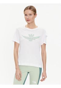 Aeronautica Militare T-Shirt 241TS2223DJ510 Biały Comfort Fit. Kolor: biały. Materiał: bawełna