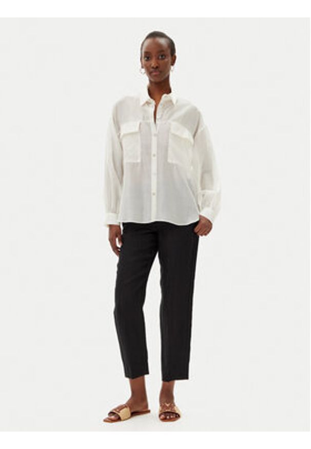 Rinascimento Koszula CFC0123656003 Écru Relaxed Fit. Materiał: syntetyk