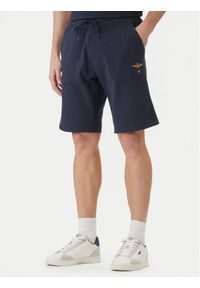 Aeronautica Militare Szorty sportowe 261BF0032UF00674 Granatowy Regular Fit. Kolor: niebieski. Materiał: bawełna. Styl: sportowy #1