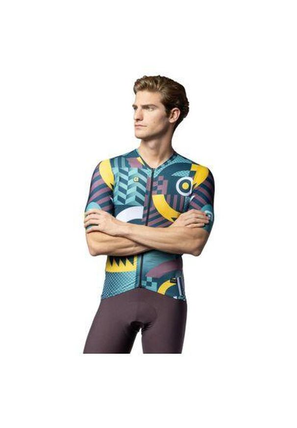 ALÉ CYCLING - Koszulka rowerowa męska Alé Cycling PR-E Games. Kolor: żółty, wielokolorowy, fioletowy