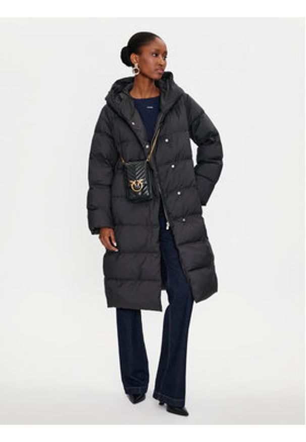 Pinko - PINKO Kurtka zimowa Collirio Caban 103828 A11M Czarny Regular Fit. Kolor: czarny. Materiał: syntetyk. Sezon: zima