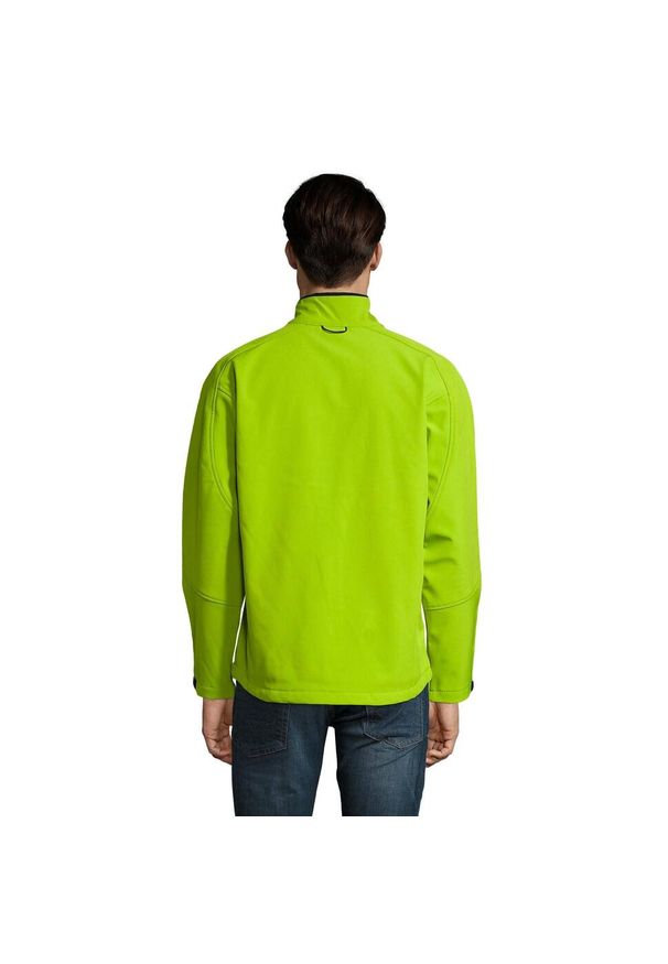 SOL'S - Kurtka Męska Relax Soft Shell. Kolor: zielony. Sport: turystyka piesza