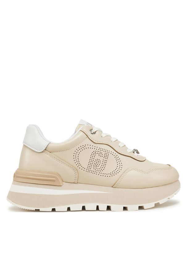 Liu Jo Sneakersy BA5043 P0102 Écru. Kolor: kremowy. Materiał: skóra