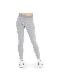 Adidas - Legginsy adidas Loungewear Essentials 3-Stripes Leggings GV6017 - szare. Okazja: na co dzień. Kolor: szary. Materiał: bawełna, elastan. Wzór: aplikacja. Styl: klasyczny, sportowy, casual. Sport: fitness