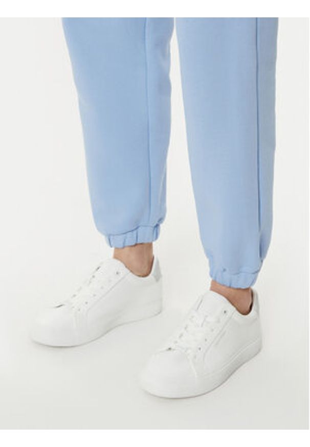 Guess Jeans Spodnie dresowe W4YB33 KC811 Niebieski Regular Fit. Kolor: niebieski. Materiał: syntetyk