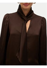 Vero Moda Bluzka Nini 10336252 Brązowy Standard Fit. Kolor: brązowy. Materiał: syntetyk #3