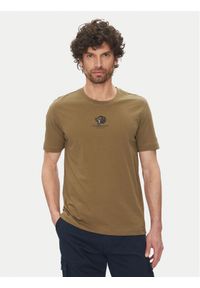 Aeronautica Militare T-Shirt 251TS2424J641 Khaki Regular Fit. Kolor: brązowy. Materiał: bawełna