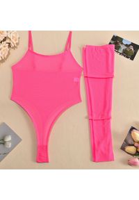 Intica - Body transparentne na wyjątkowe okazje Shemika. Kolor: różowy. Materiał: tkanina, materiał