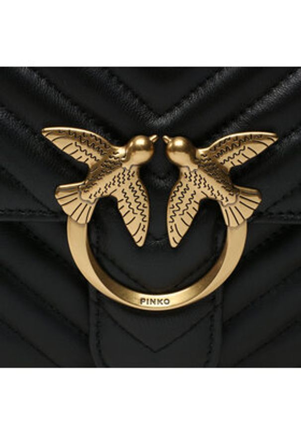 Pinko Torebka Love One Classic Dc. PE 23 PLTT 100941 A0GK Czarny. Kolor: czarny. Materiał: skórzane