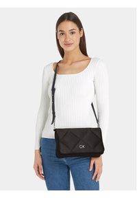 Calvin Klein Torebka Re-Lock Quilt Shoulder Bag-Satin K60K611300 Czarny. Kolor: czarny