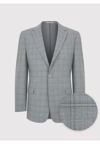 Pako Lorente - PAKO LORENTE – Szara marynarka garniturowa w kratę. Kolor: szary. Materiał: wełna, lycra, poliester