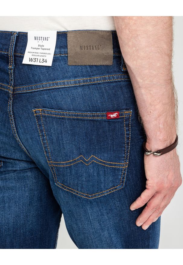 Męskie Spodnie Jeansowe Mustang Style Tramper Tapered Denim Blue 1018016 5000 882