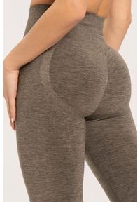 GYM GLAMOUR - Legginsy fitness damskie Gym Glamour seamless push up. Kolor: szary. Sport: fitness