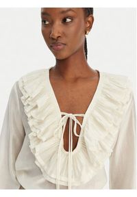 Eleh Bluzka SS260116 Biały Regular Fit. Kolor: biały. Materiał: syntetyk #5