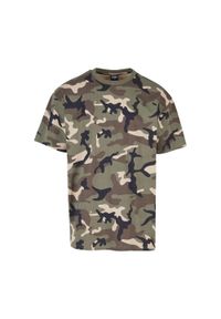 Urban Classics - Męska Koszulka Camo Heavyweight Oversized T-shirt. Kolor: wielokolorowy