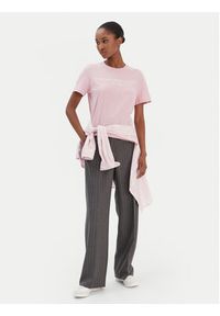 TOMMY HILFIGER - Tommy Hilfiger T-Shirt Logo WW0WW40276 Różowy Regular Fit. Kolor: różowy. Materiał: bawełna #4