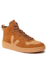 Sneakersy Veja V-15 VQ1302616 Camel. Kolor: brązowy. Materiał: skóra, nubuk