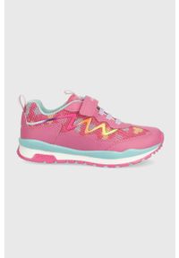Geox buty dziecięce kolor różowy. Nosek buta: okrągły. Zapięcie: rzepy. Kolor: różowy
