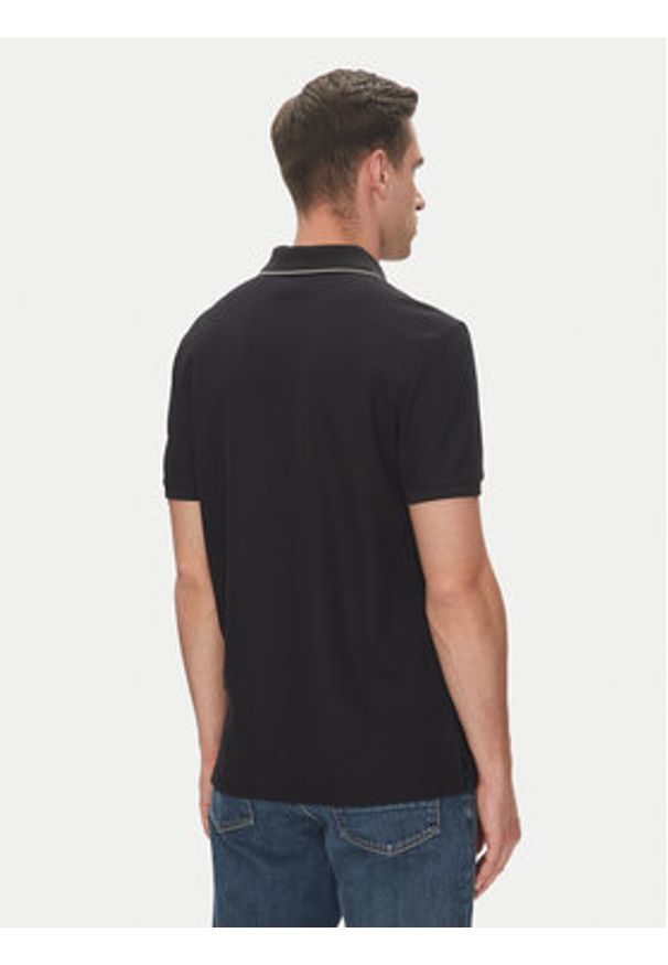 Calvin Klein Polo LV04LC239G Czarny Regular Fit. Typ kołnierza: polo. Kolor: czarny. Materiał: bawełna