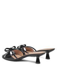 Stuart Weitzman Klapki Felicyty Solide SK118 Czarny. Kolor: czarny. Materiał: lakier, skóra #4