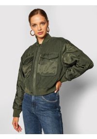 Lee - LEE SATEEN BOMBER DAMSKA KURTKA PRZEJŚCIOWA OLIVE GREEN L56EMMNX #3