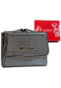 LORENTI - Portfel czarny Lorenti 55287-CEK. Kolor: czarny. Materiał: skóra