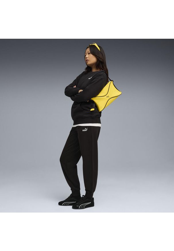 Puma - Damski dres o luźnym kroju PUMA. Kolor: czarny, zielony, brązowy, wielokolorowy. Materiał: dresówka. Wzór: haft. Sport: fitness