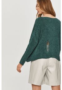 Answear Lab - Sweter. Kolor: zielony. Materiał: dzianina. Wzór: gładki. Styl: wakacyjny #4