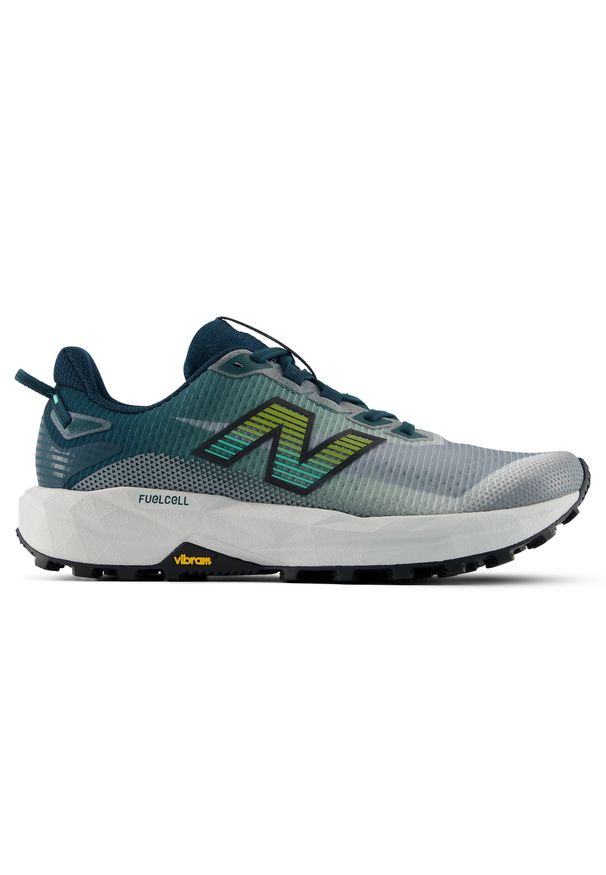 Buty męskie New Balance FuelCell Rebel Trail MRBT8OH – zielone. Kolor: zielony. Materiał: materiał, syntetyk, guma. Szerokość cholewki: normalna. Sport: fitness, bieganie