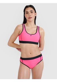 4f - 4F Góra od bikini damska - różowa M. Kolor: różowy. Materiał: materiał, syntetyk, elastan